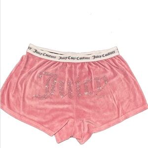 Juicy Couture Pink Velour Sleep Shorts Women size Medium